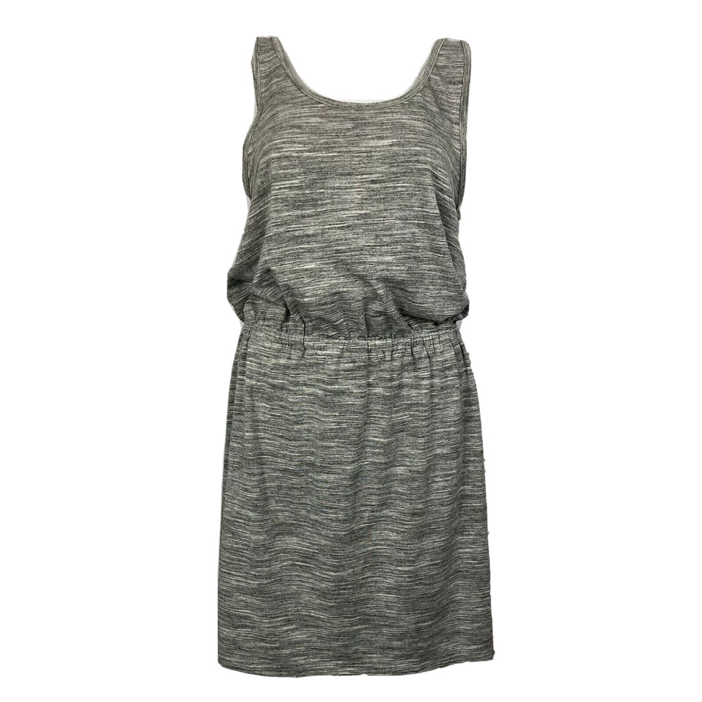 Thyme & Honey Dress Womens Sz M‎ Tank Black Heather Cotton Stretch Knit Blouson